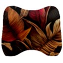 Ai Generated Leaves Tropical Palm Velour Head Support Cushion View1