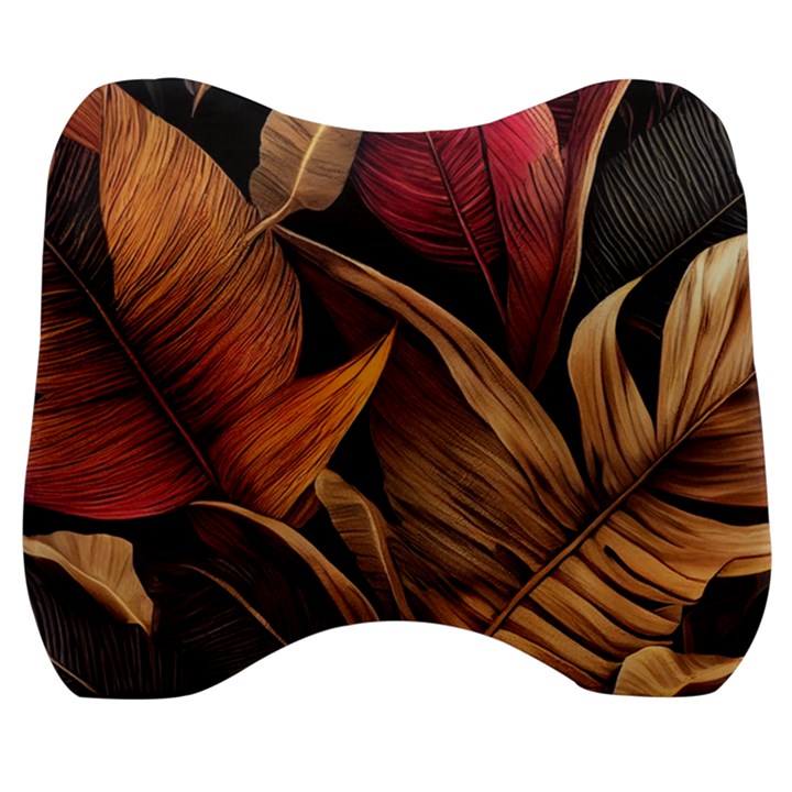 Ai Generated Leaves Tropical Palm Velour Head Support Cushion