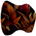 Ai Generated Leaves Tropical Palm Velour Head Support Cushion View3