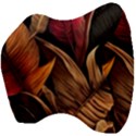 Ai Generated Leaves Tropical Palm Velour Head Support Cushion View4