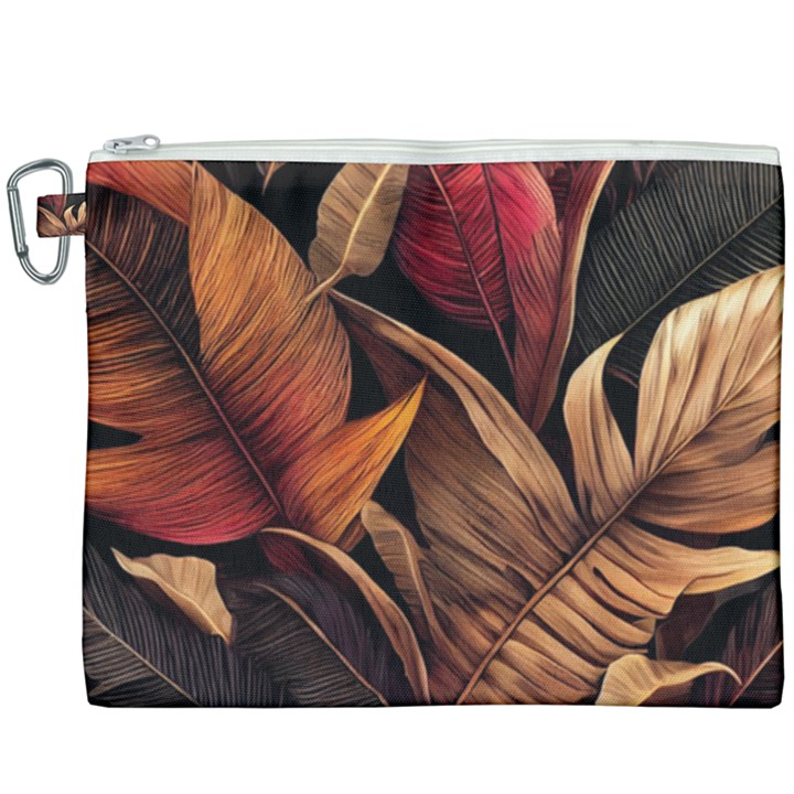 Ai Generated Leaves Tropical Palm Canvas Cosmetic Bag (XXXL)