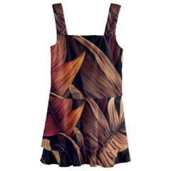 Ai Generated Leaves Tropical Palm Kids  Layered Skirt Swimsuit by Ravend