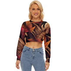 Ai Generated Leaves Tropical Palm Lightweight Long Sleeve Sweatshirt by Ravend