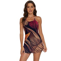 Ai Generated Leaves Tropical Palm 2-in-1 Flare Activity Dress by Ravend