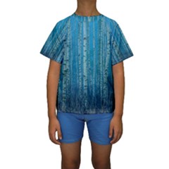 Forest Birch Nature Autumn Masuria Kids  Short Sleeve Swimwear by Ravend