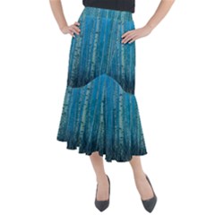 Forest Birch Nature Autumn Masuria Midi Mermaid Skirt by Ravend