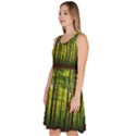 Green Forest Jungle Trees Nature Sunny Knee Length Skater Dress With Pockets View2