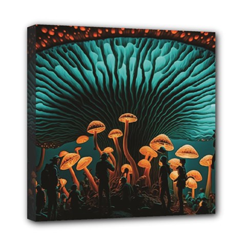 Mushroom Giant Explore 3d Mini Canvas 8  X 8  (stretched) by Ravend