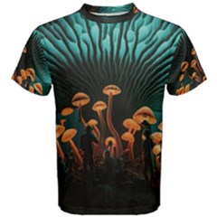 Mushroom Giant Explore 3d Men s Cotton Tee by Ravend