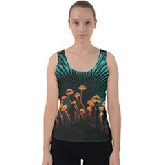 Mushroom Giant Explore 3d Velvet Tank Top by Ravend