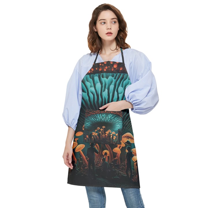 Mushroom Giant Explore 3d Pocket Apron