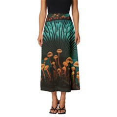 Mushroom Giant Explore 3d Classic Midi Chiffon Skirt by Ravend