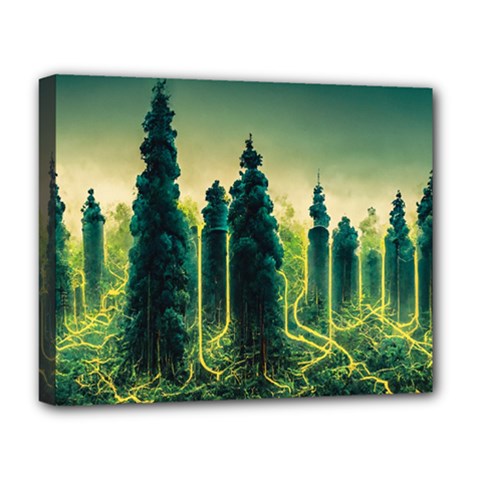 Ai Generated Soil Forest Crisis Nature Deluxe Canvas 20  X 16  (stretched) by Ravend