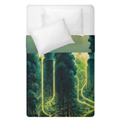 Ai Generated Soil Forest Crisis Nature Duvet Cover Double Side (single Size) by Ravend