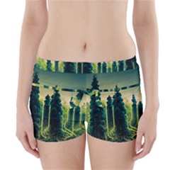 Ai Generated Soil Forest Crisis Nature Boyleg Bikini Wrap Bottoms by Ravend