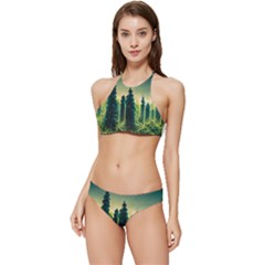 Ai Generated Soil Forest Crisis Nature Banded Triangle Bikini Set by Ravend