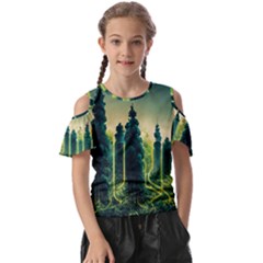 Ai Generated Soil Forest Crisis Nature Kids  Butterfly Cutout Tee