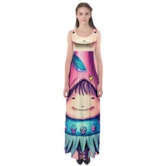 Shroom Magic Conjure Charm Empire Waist Maxi Dress by GardenOfOphir