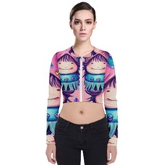 Shroom Magic Conjure Charm Long Sleeve Zip Up Bomber Jacket by GardenOfOphir