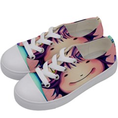 Shroom Magic Conjure Charm Kids  Low Top Canvas Sneakers by GardenOfOphir