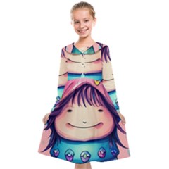 Shroom Magic Conjure Charm Kids  Midi Sailor Dress by GardenOfOphir