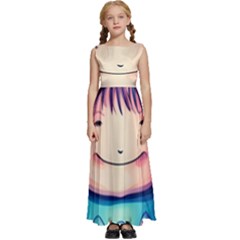 Shroom Magic Conjure Charm Kids  Satin Sleeveless Maxi Dress by GardenOfOphir