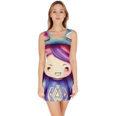 Liberty Cap Sacred Mushroom Charm Bodycon Dress by GardenOfOphir