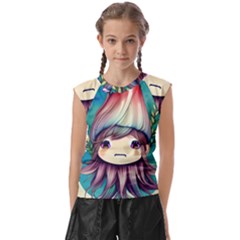 Enchantment Mushrooms Kids  Raglan Cap Sleeve Tee