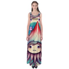 Enchantment Mushrooms Empire Waist Maxi Dress by GardenOfOphir