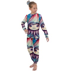 Enchantment Mushrooms Kids  Long Sleeve Set  by GardenOfOphir