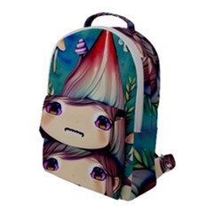 Enchantment Mushrooms Flap Pocket Backpack (large) by GardenOfOphir