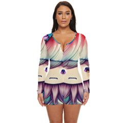 Enchantment Mushrooms Long Sleeve Boyleg Swimsuit