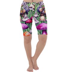 Sacred Mushroom Wizard Glamour Cropped Leggings  by GardenOfOphir