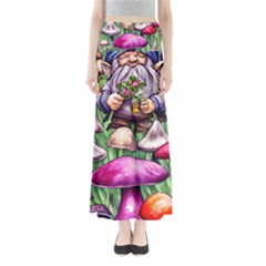 Sacred Mushroom Wizard Glamour Full Length Maxi Skirt by GardenOfOphir