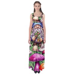 Sacred Mushroom Wizard Glamour Empire Waist Maxi Dress by GardenOfOphir