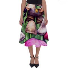 Sacred Mushroom Wizard Glamour Perfect Length Midi Skirt by GardenOfOphir