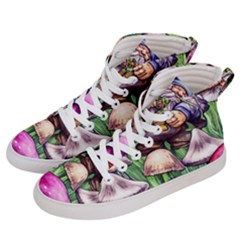 Sacred Mushroom Wizard Glamour Men s Hi-top Skate Sneakers by GardenOfOphir