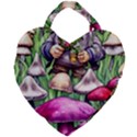 Sacred Mushroom Wizard Glamour Giant Heart Shaped Tote View1