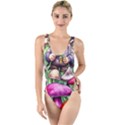 Sacred Mushroom Wizard Glamour High Leg Strappy Swimsuit View1