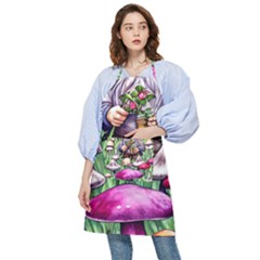 Sacred Mushroom Wizard Glamour Pocket Apron by GardenOfOphir