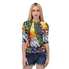 Magic Mushroom Charm Toadstool Glamour Quarter Sleeve Raglan Tee