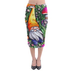 Magic Mushroom Charm Toadstool Glamour Midi Pencil Skirt by GardenOfOphir