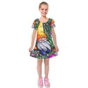 Magic Mushroom Charm Toadstool Glamour Kids  Short Sleeve Velvet Dress View1