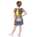 Magic Mushroom Charm Toadstool Glamour Kids  Short Sleeve Velvet Dress View2