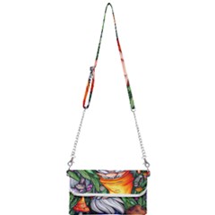 Magic Mushroom Charm Toadstool Glamour Mini Crossbody Handbag by GardenOfOphir