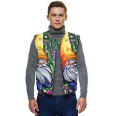 Magic Mushroom Charm Toadstool Glamour Men s Short Button Up Puffer Vest	 by GardenOfOphir