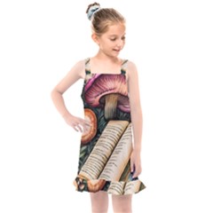 Conjure Mushroom Charm Spell Mojo Kids  Overall Dress by GardenOfOphir