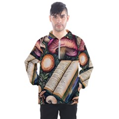 Conjure Mushroom Charm Spell Mojo Men s Half Zip Pullover by GardenOfOphir