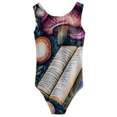 Conjure Mushroom Charm Spell Mojo Kids  Cut-out Back One Piece Swimsuit by GardenOfOphir