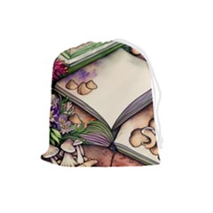 Enchantress Mushroom Charm Gill Wizard Drawstring Pouch (large) by GardenOfOphir